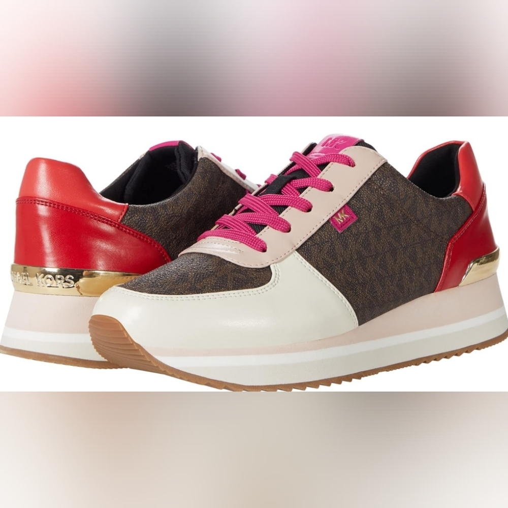 Michael Kors Monique Trainer Pink/Brown - Picture 2 of 12